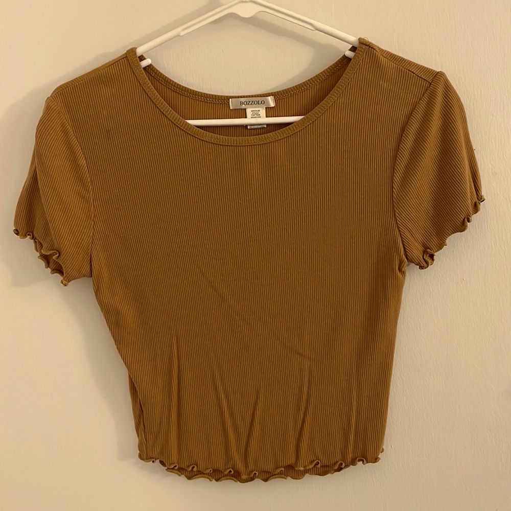 Mustard yellow crop top